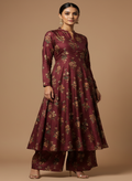 Maroon Floral Print Co-Ord Set