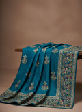 Teal Green Embroidered Unstitched Kurti